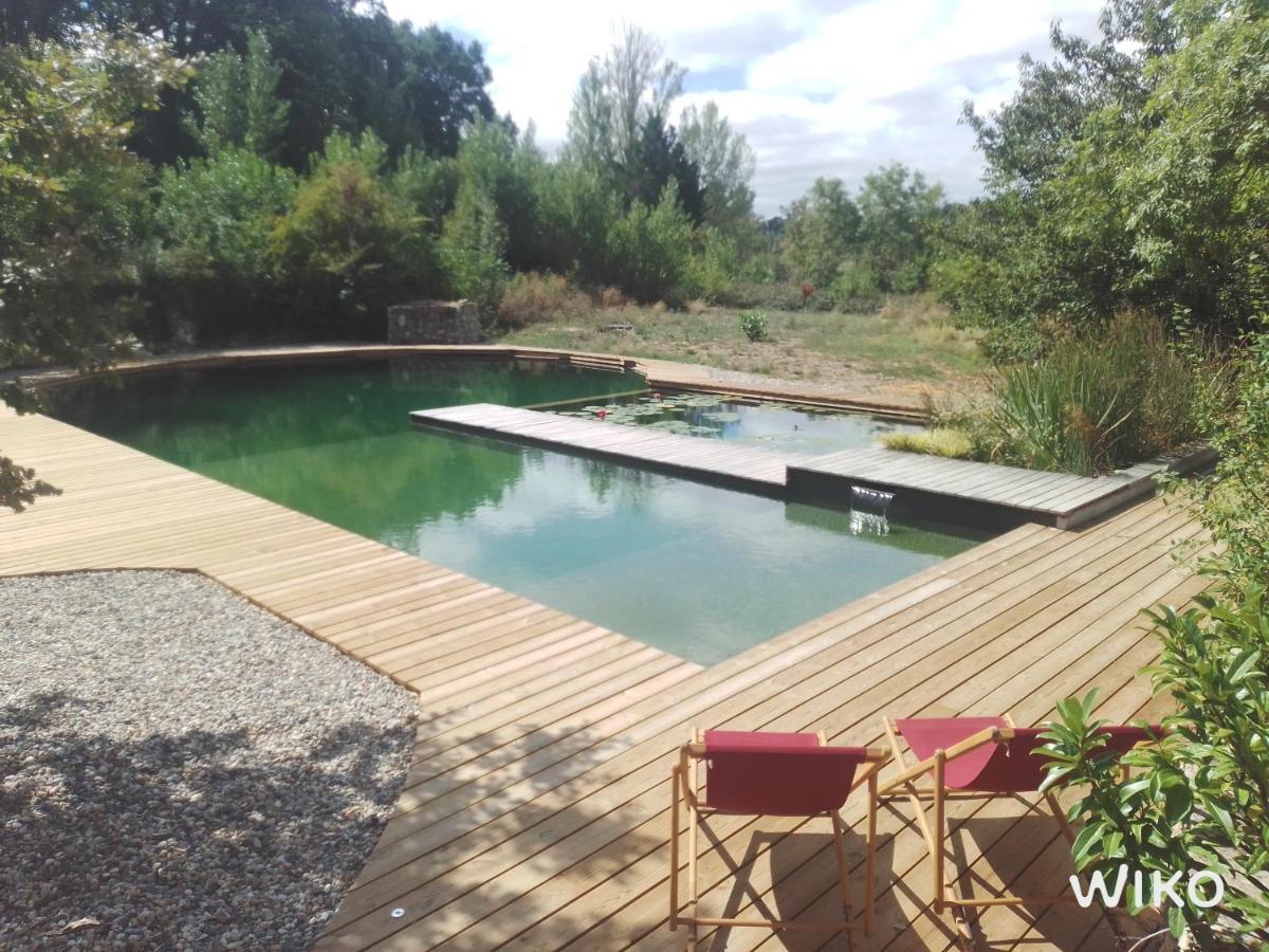 L'isle-Bouzon Grand Gite Les Cabanes De Fallot Pour 19 Personnes - Piscine Naturelle מראה חיצוני תמונה