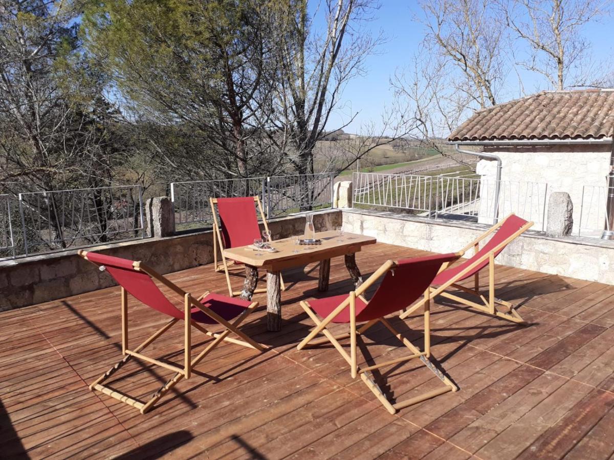 L'isle-Bouzon Grand Gite Les Cabanes De Fallot Pour 19 Personnes - Piscine Naturelle מראה חיצוני תמונה